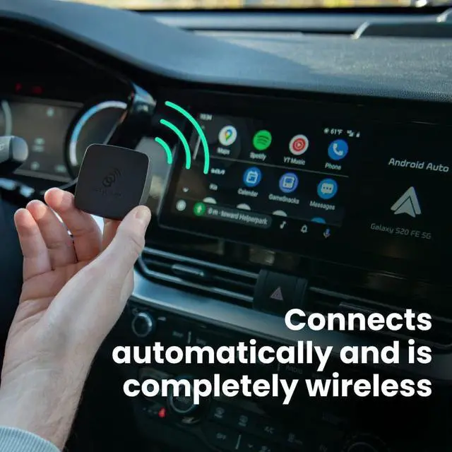Alt view image 5 of 7 - Wireless Android Auto Dongle - Connects Automatically to Android Auto - Easy Plug and Play Setup - Free Companion App - Made in Europe