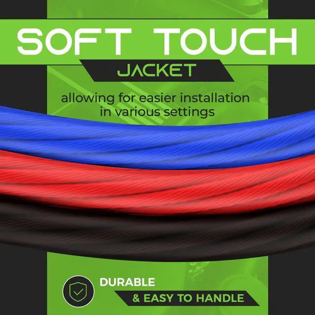 Alt view image 4 of 7 - 4 Gauge Wire, 15 Lugs, 20 Heat Shrink Wrap, for Automotive, Battery Cable, Amp Kit, Amp, CCA Wire, Wire, Amp Kit, Battery Cables, Amp Wiring Kit, (25 feet Each- Black/Red)