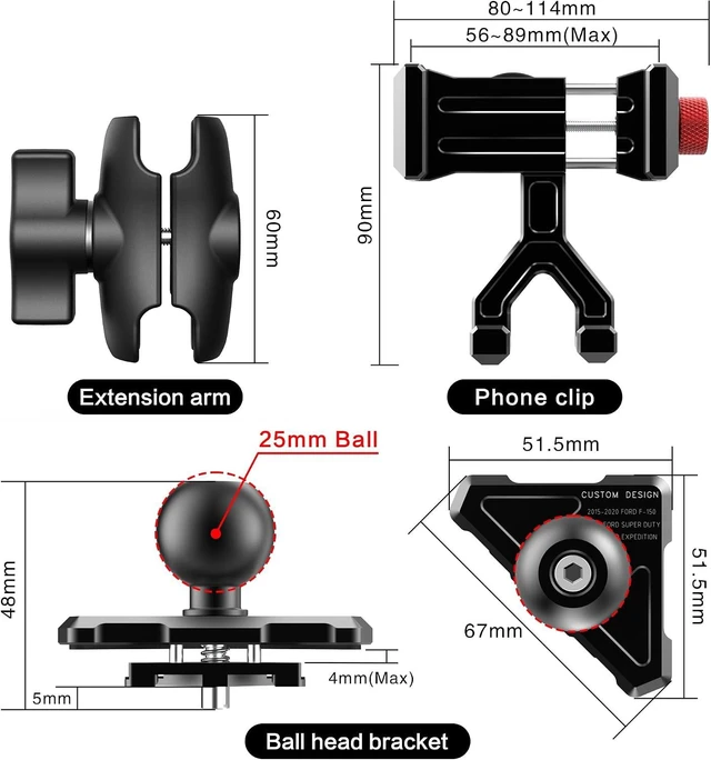 Alt view image 6 of 7 - Vent Phone Mount for Ford F-150 2015-2020 & Super Duty 2017-2021