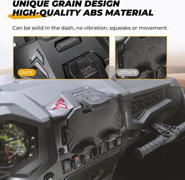 Alt view image 4 of 7 - Electric Device GPS Mount Storage Box Compatible with 2019-2023 Polaris RZR XP Turbo RZR XP 1000 Accessories RZR Tablet Mount RZR Phone Mount Extra Space Adjustable Navigation Tablet Holder