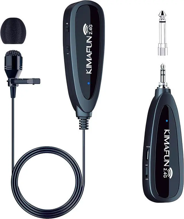 Main image of Wireless Lavalier Microphone System, 2.4G Wireless Lapel Microphone with 3.5mm Receiver for PC Laptop,iPhone,DSLR Camera,PA Speaker,YouTube,Podcast,Video Recording,Vlogging,Interview
