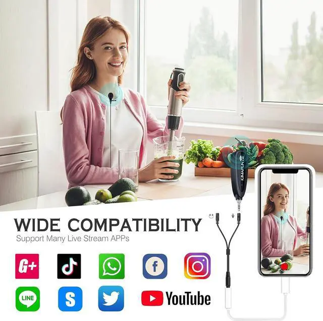 Alt view image 4 of 7 - Wireless Lavalier Microphone System, 2.4G Wireless Lapel Microphone with 3.5mm Receiver for PC Laptop,iPhone,DSLR Camera,PA Speaker,YouTube,Podcast,Video Recording,Vlogging,Interview