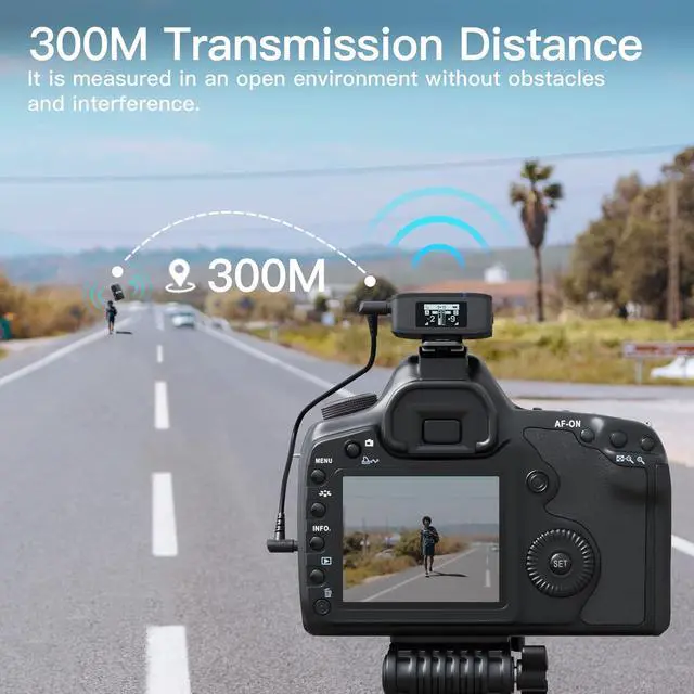 Alt view image 3 of 7 - Wireless Lavalier Microphone with MFi Certified Lightning & USB-C, Onboard Recording, 300M (984ft.) Range, 50-Hour Battery Life, Noise Cancellation, Wireless Microphone for iPhone, Android, PC