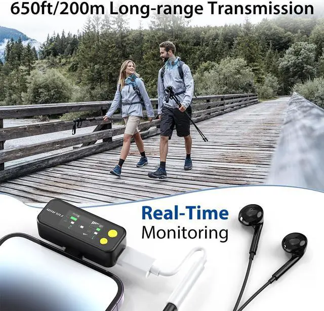 Alt view image 6 of 7 - X5M Wireless Lavalier Microphone System, Lavalier Lapel Mic with 18H Battery Life Charging Case for DSLR Cameras/iPhone/Android/Live Streaming
