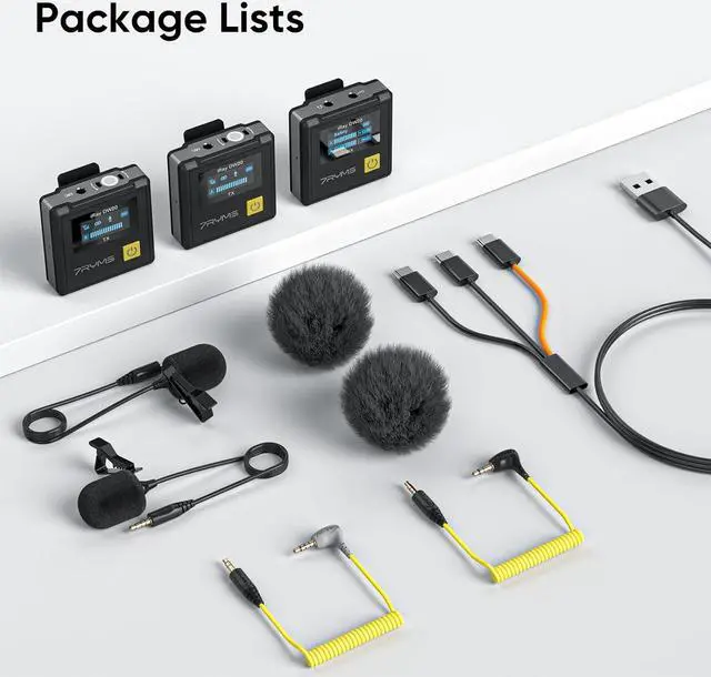Alt view image 7 of 7 - DW20 PRO Wireless Lavalier Microphone, Charging Casing, Noise Cancellation, Safety Audio Track, Wireless Lapel Mic for Camera, iPhone, Android, PC, YouTube, Vlogs, Live-Streaming