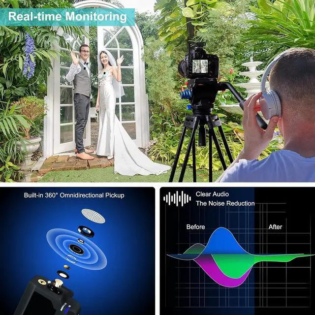 Alt view image 2 of 7 - 2 Pack Lavalier Microphone Wireless for iPhone iPad, Dual Lapel Clip on Mic with Lightning Receiver, KM-G50-6