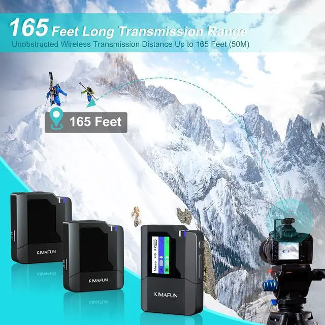 Alt view image 3 of 7 - 2 Pack Lavalier Microphone Wireless for iPhone iPad, Dual Lapel Clip on Mic with Lightning Receiver, KM-G50-6