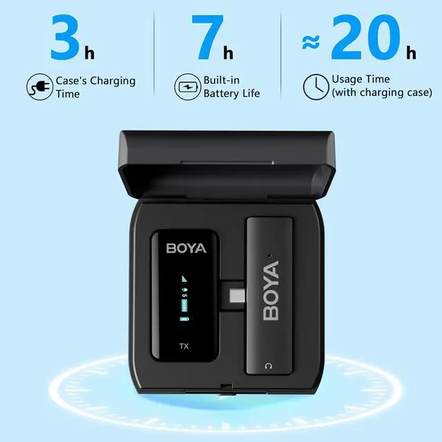 Alt view image 3 of 7 - Wireless Lavalier Microphone for Android USB-C Phone by-XM6 K6 Noise Cancellation Plug Play Type-C Microphones for iPhone 15 Clip On Lapel Mic for Video Recording Interview YouTube Streaming