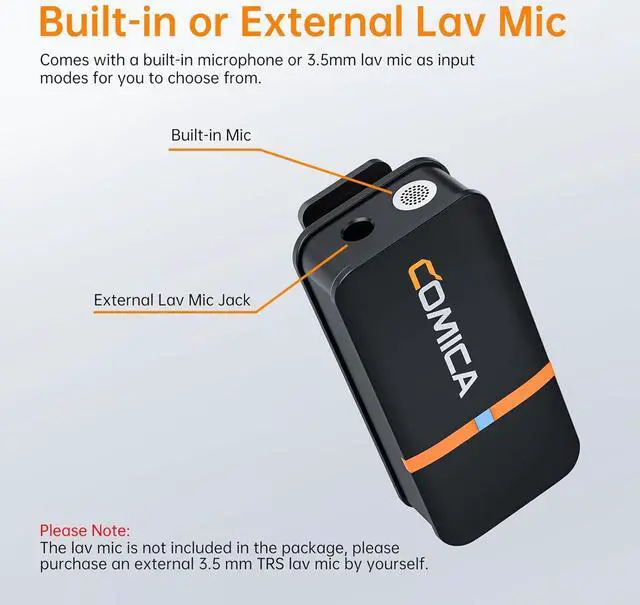 Alt view image 6 of 7 - Vimo Q Wireless Lavalier Microphone System with 4 Transmitters and 1 Receiver, 4 Audio Tracks Individual Output, Noise Cancellation, 656' Range, Lav Mic for Camera, iPhone, Android, PC, etc