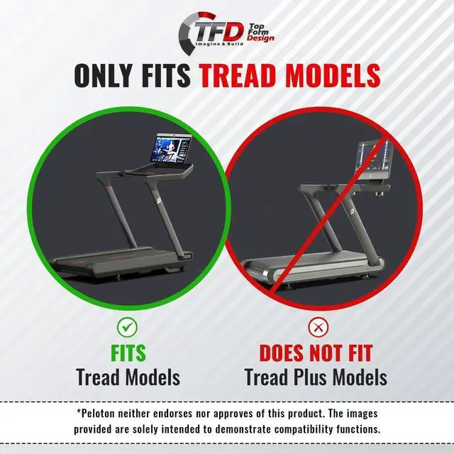 Alt view image 6 of 7 - TFD The Tread Tray 2.0 | Compatible with Peloton Tread (Does NOT FIT Tread Plus), Made in USA | Walking Desk Attachment Holder for Laptop, Tablet, Phone, & Book (Clear)