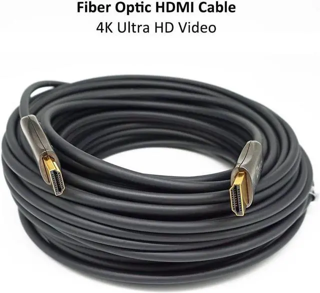 Alt view image 2 of 7 - Ultra Slim Extra Long Fiber Optic HDMI 2.0 Cable 100 Feet Supports 4K 60Hz 18Gbps High Speed for Projector Laptop Computer Monitor TV Camera (31 Meters)