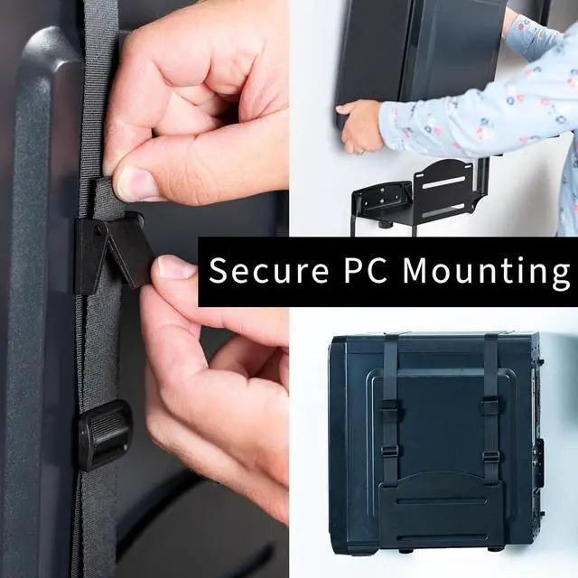 Alt view image 5 of 7 - Black Sit-Stand Height Adjustable Pneumatic Spring Arm Keyboard, Monitor, CPU Wall Mount for 1 Screen up to 32 inches STAND-SIT1BW