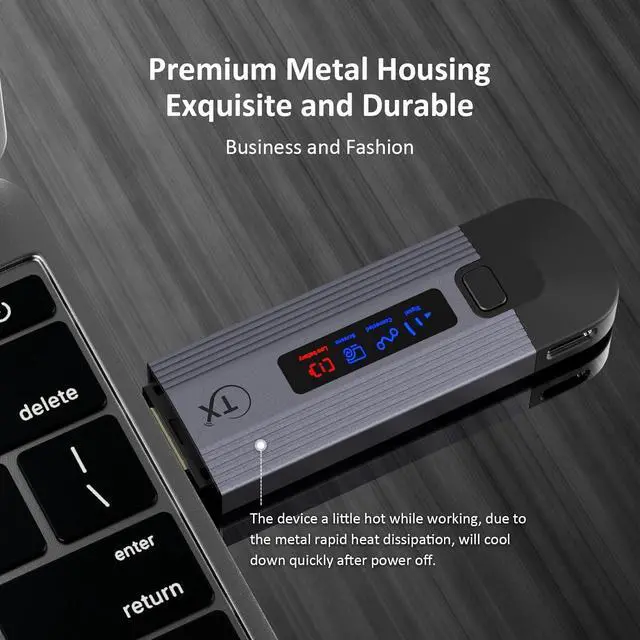 Alt view image 4 of 7 - Wireless HDMI Transmitter and Receiver, Plug & Play Portable Wireless HDMI Extender with LED Screen, HDMI Wireless Transmitter and Receiver 2.4G/5G Streaming Video to Monitor/TV from PC/Laptop/Camera