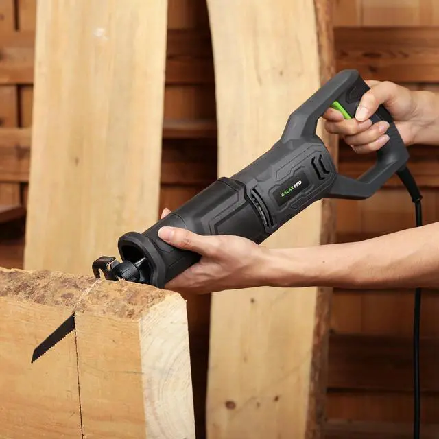 Alt view image 6 of 7 - 120V Reciprocating Saw, 6.0 Amp Variable Speed Corded Reciprocating Saw with 4/5" Stroke Length, 0-3000SPM and 6" Max for Wood, Metal, PVC Pipe Cutting