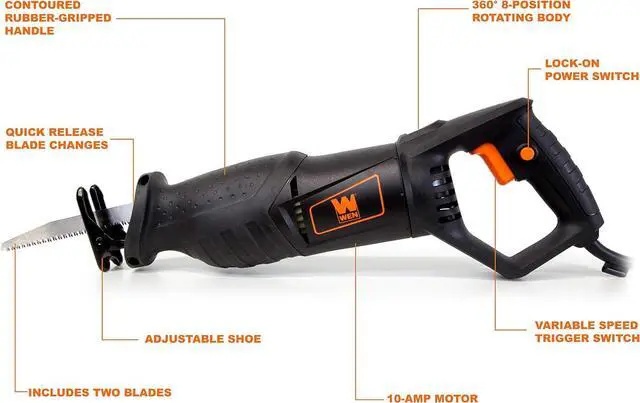 Alt view image 6 of 6 - 3630 10-Amp 8-Position Variable Speed Reciprocating Saw