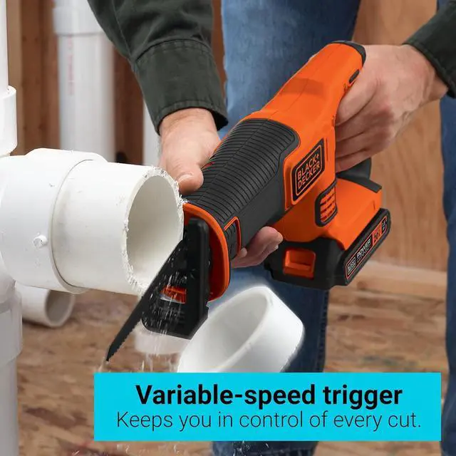 Alt view image 3 of 6 - 20V MAX* POWERCONNECT 7/8 in. Cordless Reciprocating Saw (BDCR20B)