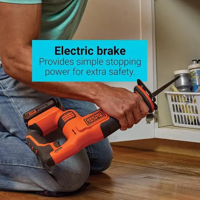 Alt view image 4 of 6 - 20V MAX* POWERCONNECT 7/8 in. Cordless Reciprocating Saw (BDCR20B)
