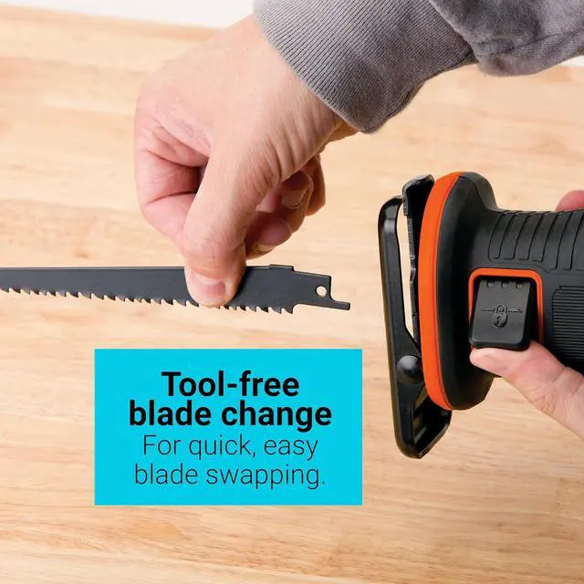 Alt view image 5 of 6 - 20V MAX* POWERCONNECT 7/8 in. Cordless Reciprocating Saw (BDCR20B)