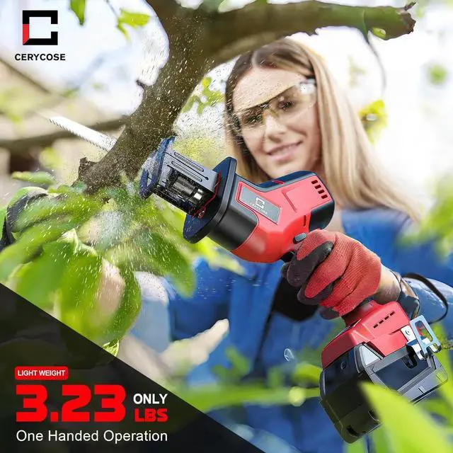Alt view image 7 of 7 - Cordless Reciprocating Saw for Milwaukee m18 18V Battery, Brushless motor, Variable Speed 0-3000 Spm,Tool Free Blade Change, 4 Saw Blades for Wood/Metal/PVC Cuts (NO Battery Included)