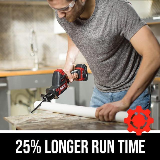 Alt view image 3 of 6 - PWR CORE 12 Brushless 12V Compact Reciprocating Saw Kit, Includes 2.0Ah Lithium Battery and PWR JUMP Charger - RS582802