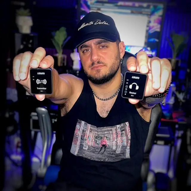 Alt view image 7 of 7 - MS-1 Wireless in Ear Monitor System, 2.4GHz Stereo in-Ear Monitoring System with Wireless Transmitter Receiver Auto-Pairing, Wireless IEM for Studio, Band Rehearsal, Live Performance (Black)