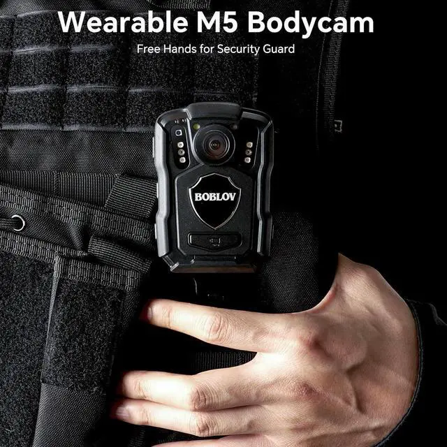 Alt view image 7 of 7 - M5 2K Police Body Camera, GPS Enabled &1440P Body Mounted Cam, 64G Body Cam Built-in 4200MAH Battery,12Hours Record, IP67 Waterproof, Night Vision Law Enforcement with Car Suction Mount
