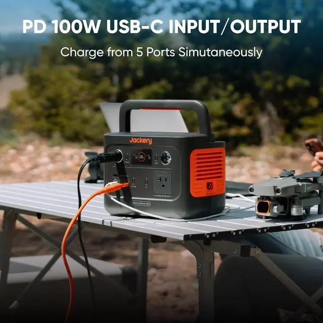 Alt view image 7 of 7 - Explorer 240 v2 Portable Power Station 2024 New Version, 256Wh LiFePO4 Battery with 300W AC/100W USB-C Output, 1Hr Fast Charging, Versatile Scenarios-Outdoor/Camping/RV/Travel/Emergency Backup