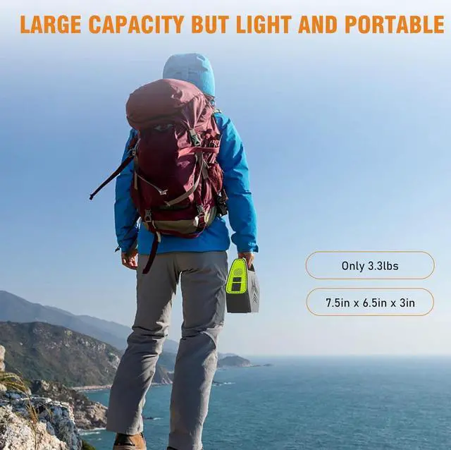 Alt view image 6 of 7 - Portable Power Station 97Wh Generator Laptop Charger 26400mAh Battery Pack with AC Outlet 110V Laptop Battery Charger Portable Generators for Home Use Portable Power Bank for Camping Emergency