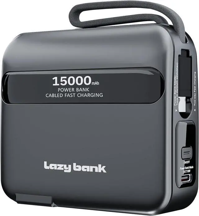 Main image of Fastest Rapid Mini Portable Charger 45 W with AC Plug-in Power Bank 15000mAh RedDot Design Award Smart Fast Charging (Black)