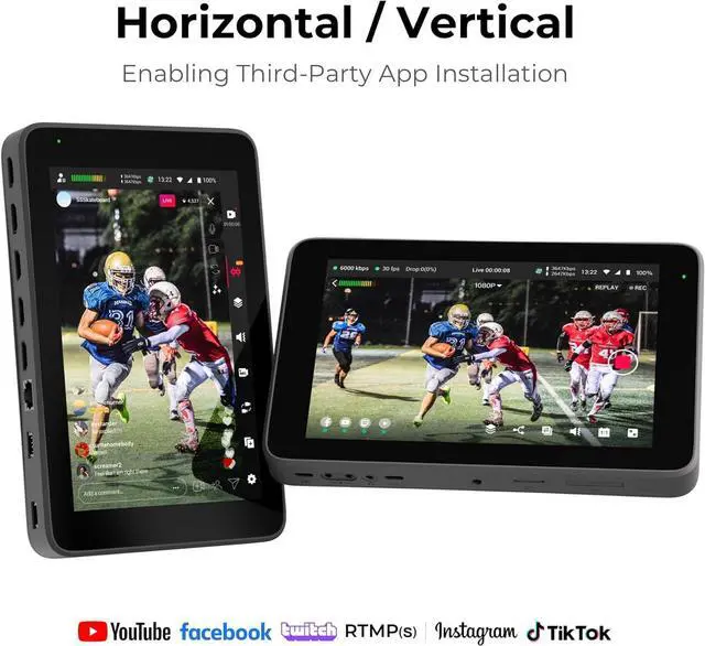 Alt view image 3 of 7 - YoloBox Ultra, The Ultimate Horizontal/Vertical NDI Live Streaming Equipment, Switcher Monitor Encoder Recorder, for Facebook, YouTube, Instagram, Tiktok, RTMPS by DT