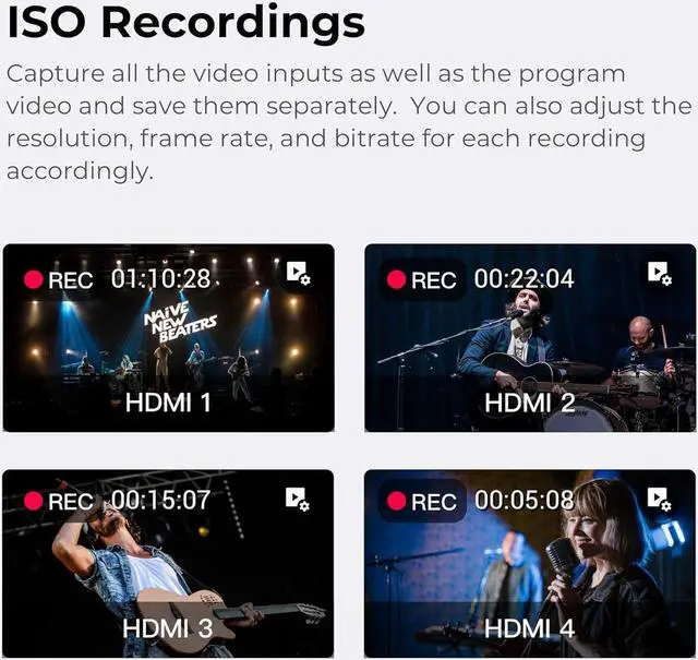 Alt view image 6 of 7 - YoloBox Ultra, The Ultimate Horizontal/Vertical NDI Live Streaming Equipment, Switcher Monitor Encoder Recorder, for Facebook, YouTube, Instagram, Tiktok, RTMPS by DT