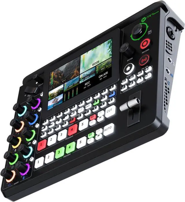 Alt view image 2 of 7 - RGBlink Mini-Edge, All in One Video Mixer Switcher 4K Multi-Cam PTZ Controller with 8-Ch Audio Input, 5-Ch Video Input Video Production Solution for Live Streaming, Podcasting, Content Creation...