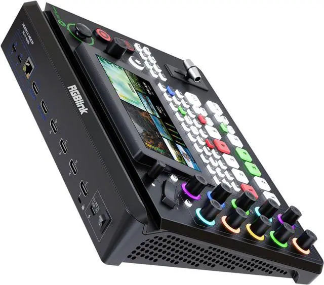 Alt view image 3 of 7 - RGBlink Mini-Edge, All in One Video Mixer Switcher 4K Multi-Cam PTZ Controller with 8-Ch Audio Input, 5-Ch Video Input Video Production Solution for Live Streaming, Podcasting, Content Creation...