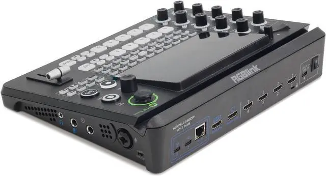 Alt view image 6 of 7 - RGBlink Mini-Edge, All in One Video Mixer Switcher 4K Multi-Cam PTZ Controller with 8-Ch Audio Input, 5-Ch Video Input Video Production Solution for Live Streaming, Podcasting, Content Creation...