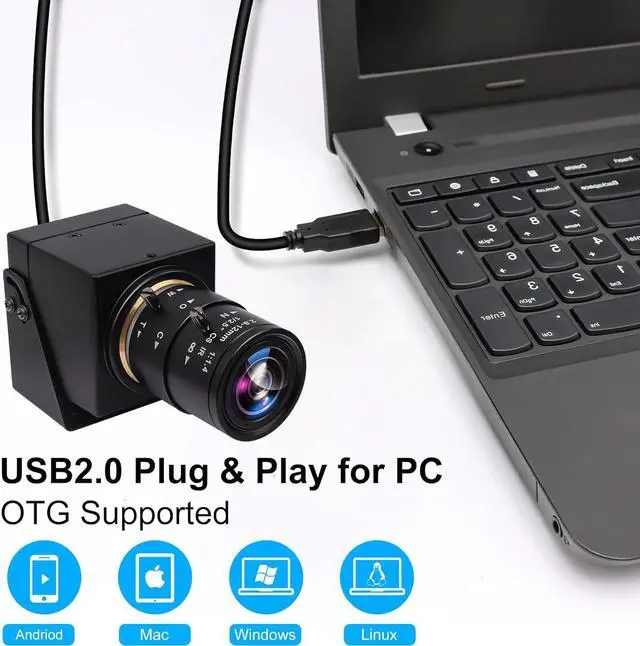Alt view image 4 of 7 - 4K Camera HDMI USB Dual Interface Manual Zoom Webcam for PC,2.8-12mm CS Mount Lens Camera for Close-up, CMOS IMX415 Industrial Camera for Machine Vision