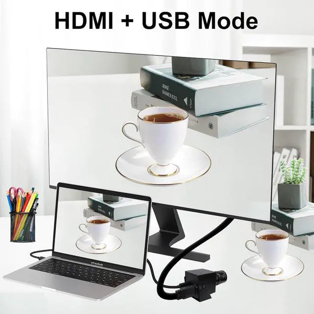 Alt view image 5 of 7 - 4K Camera HDMI USB Dual Interface Manual Zoom Webcam for PC,2.8-12mm CS Mount Lens Camera for Close-up, CMOS IMX415 Industrial Camera for Machine Vision