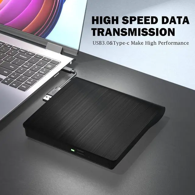 Alt view image 6 of 7 - 5 in 1 External blu ray Drive,Multifunctional USB3.0 Type-C 3D External blu ray Slim Optical Drive CD DVD Drive Burner with SD/TF Port/2 USB3.0 Hubs for pc Windows XP/7/8/10/11, Mac, Laptop