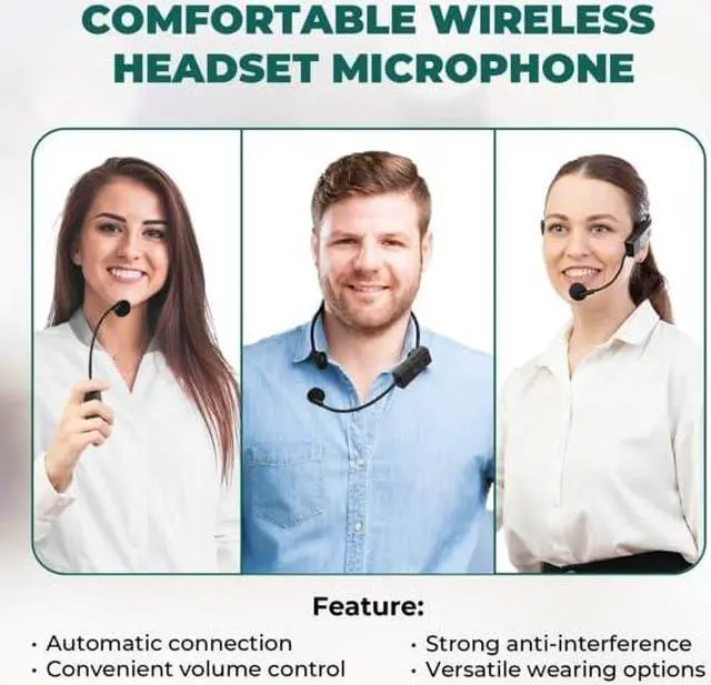 Alt view image 4 of 7 - Wireless Microphone 30W Portable Lightweight Bluetooth 5.3 Mini Pa System for Teachers, 2900mAh Rechargeable Small Speaker with Headset Mic for Classroom, Speaking, Presentation