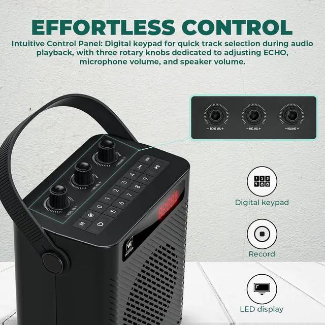 Alt view image 5 of 7 - Wireless Microphone 30W Portable Lightweight Bluetooth 5.3 Mini Pa System for Teachers, 2900mAh Rechargeable Small Speaker with Headset Mic for Classroom, Speaking, Presentation