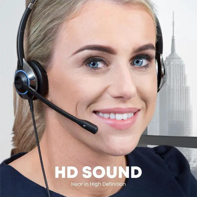 Alt view image 5 of 6 - HD-500 Office and Call Center Wired QD Headset with Noise Canceling Microphone and HD Speakers - Compatible with Mitel, Nortel, Avaya, Poly, Polycom, Shoretel, Digium, ESI, Fanvil Desk Phones