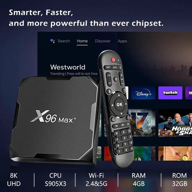 Alt view image 3 of 7 - TV Box Android 9.0,Smart Media Player 4+32GB HD Android Box S905x3,Support 4K/3D 2.4&5 GHz WiFi BT 4.0 Android TV Box with Remote (32GB)