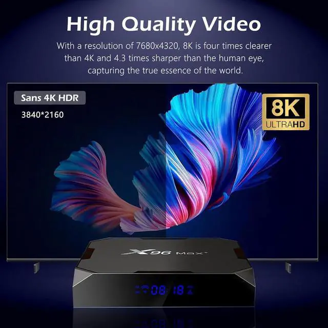 Alt view image 6 of 7 - TV Box Android 9.0,Smart Media Player 4+32GB HD Android Box S905x3,Support 4K/3D 2.4&5 GHz WiFi BT 4.0 Android TV Box with Remote (32GB)
