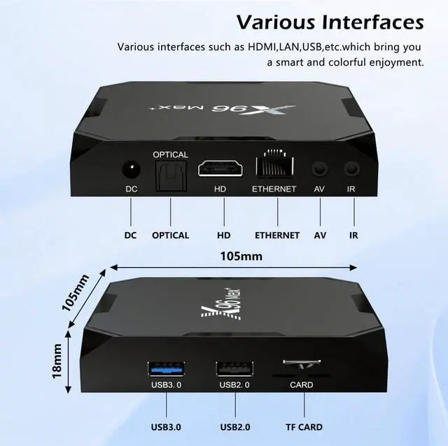 Alt view image 7 of 7 - TV Box Android 9.0,Smart Media Player 4+32GB HD Android Box S905x3,Support 4K/3D 2.4&5 GHz WiFi BT 4.0 Android TV Box with Remote (32GB)