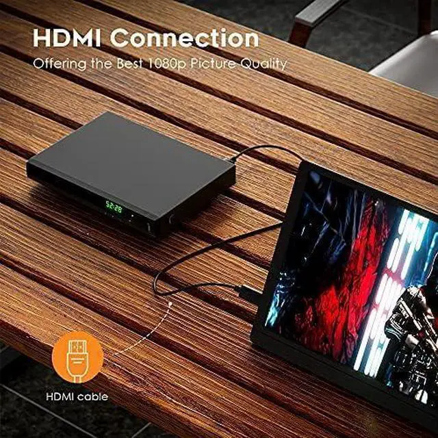 Alt view image 3 of 7 - Blu Ray DVD Player, 1080P Home Theater Disc System, Play All DVDs and Region A 1 Blu-Rays, Support Max 128G USB Flash Drive + HDMI/AV/Coaxial Output + Built-in PAL/NTSC with HDMI/AV Cable