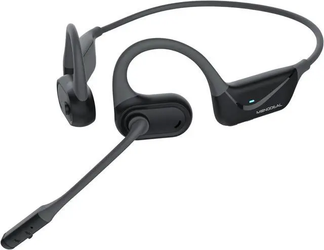 Main image of Open Ear Headphones with Mic, Lightweight Bluetooth 5.4 Headset with Microphone Noise Cancelling Mute Button, Wireless Headset Earphones for Work, Driving, Home Office, Workouts