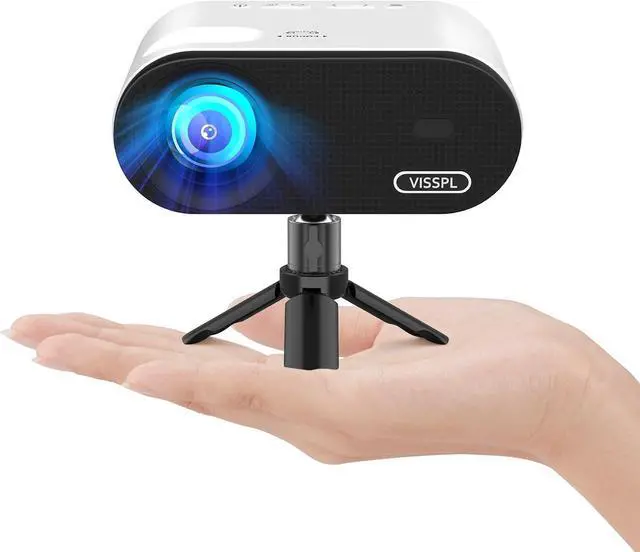 Main image of Mini Projector with WiFi and Bluetooth, VISSPL Full HD 1080P Projector, Portable Outdoor Projector with Tripod,Home Theater Movie Phone Projector Compatible with Android/iOS/Windows/TV Stick/HDMI/USB