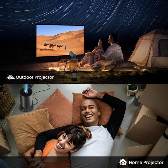 Alt view image 7 of 7 - Mini Projector with WiFi and Bluetooth, Auto Keystone Ceiling Projector,2024 Upgraded 350ANSI, Smart Projector with Android11.0, Short Throw Outdoor Portable Movie Projector, HY300Pro