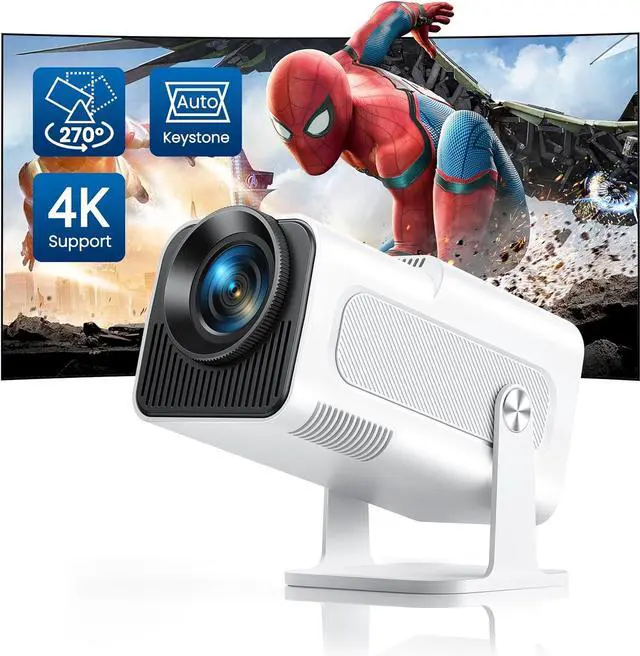 Main image of 270°Adjustable StandMini Projector 4K with WiFi 6 and Bluetooth,TOPTRO Native HD 1080P Outdoor Portable Projector,Auto Keystone Home Theater Movie Projector for iOS/HDMI/TV Stick/PS5