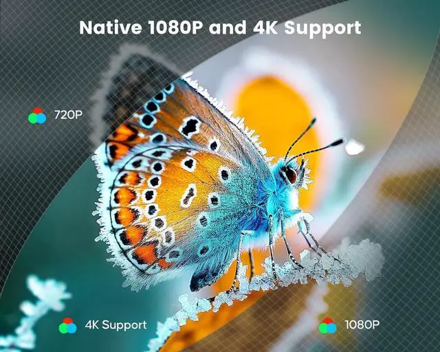 Alt view image 3 of 7 - 270°Adjustable StandMini Projector 4K with WiFi 6 and Bluetooth,TOPTRO Native HD 1080P Outdoor Portable Projector,Auto Keystone Home Theater Movie Projector for iOS/HDMI/TV Stick/PS5