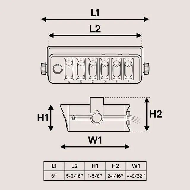 Alt view image 6 of 7 - Mods 6-Gang 12V Rocker Switch Box [40 Amp Max.] [12 AWG Wires][12 Volt DC] SPST On/Off Rocker Toggle Switch Panel Box for Auto Automotive Lights Car Marine Boat Truck Vehicles & More